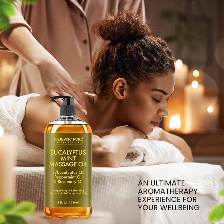 PureIndulgence Body Oil with Eucalyptus with Exfoliating